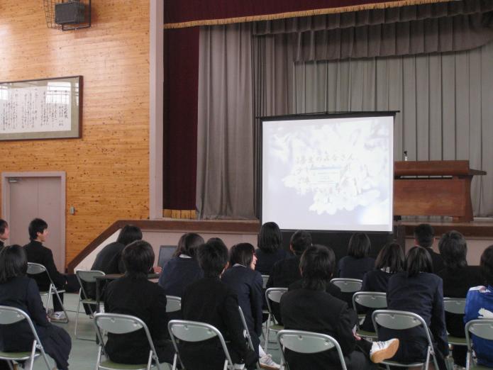 久米南中生徒会活動(3月三年生をおくる会)